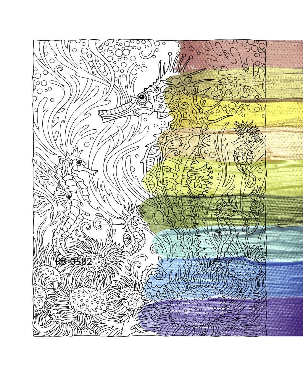 Картина антистресс Морские кони 40x50 см (1751611292)