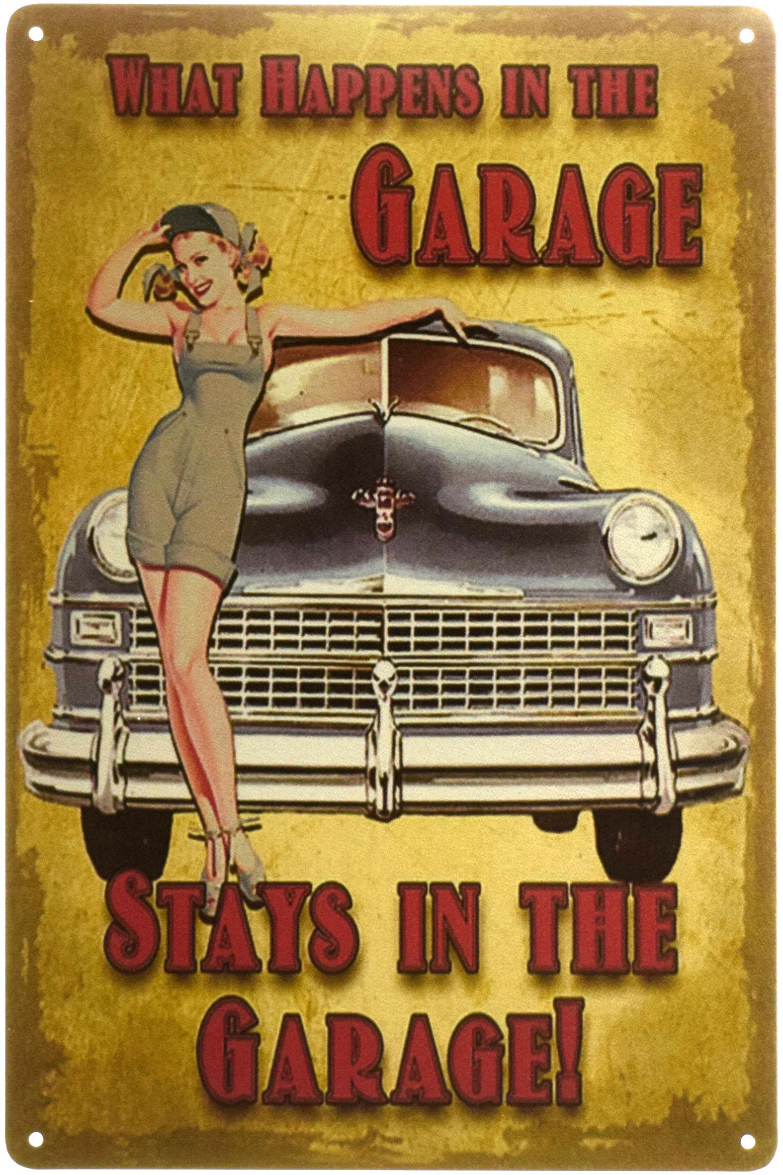 ᐉ Табличка металлическая Что Произошло В Гараже То Остается В Гараже ...