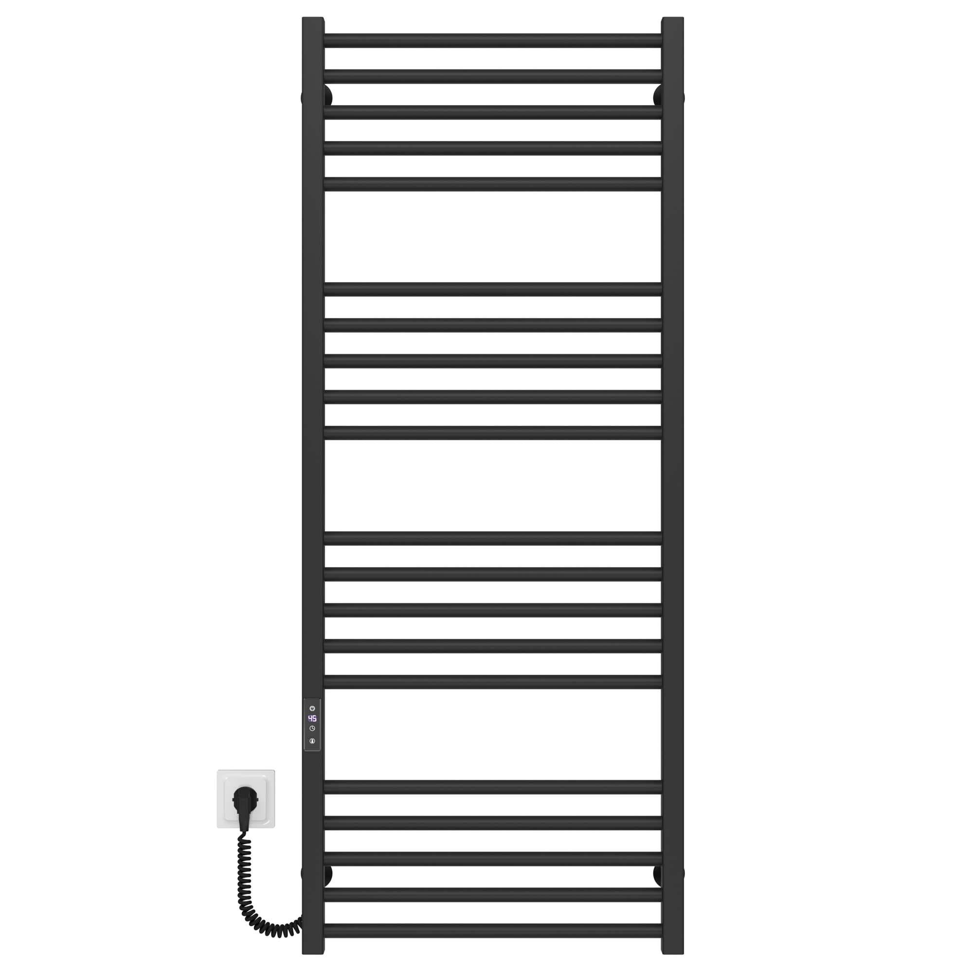 Рушникосушарка електрична Deffi Lima П20 JD04 ліве підключення нержавіюча сталь 600х1300 мм Чорний (A.LI.130.60.20.E.B.L.2)