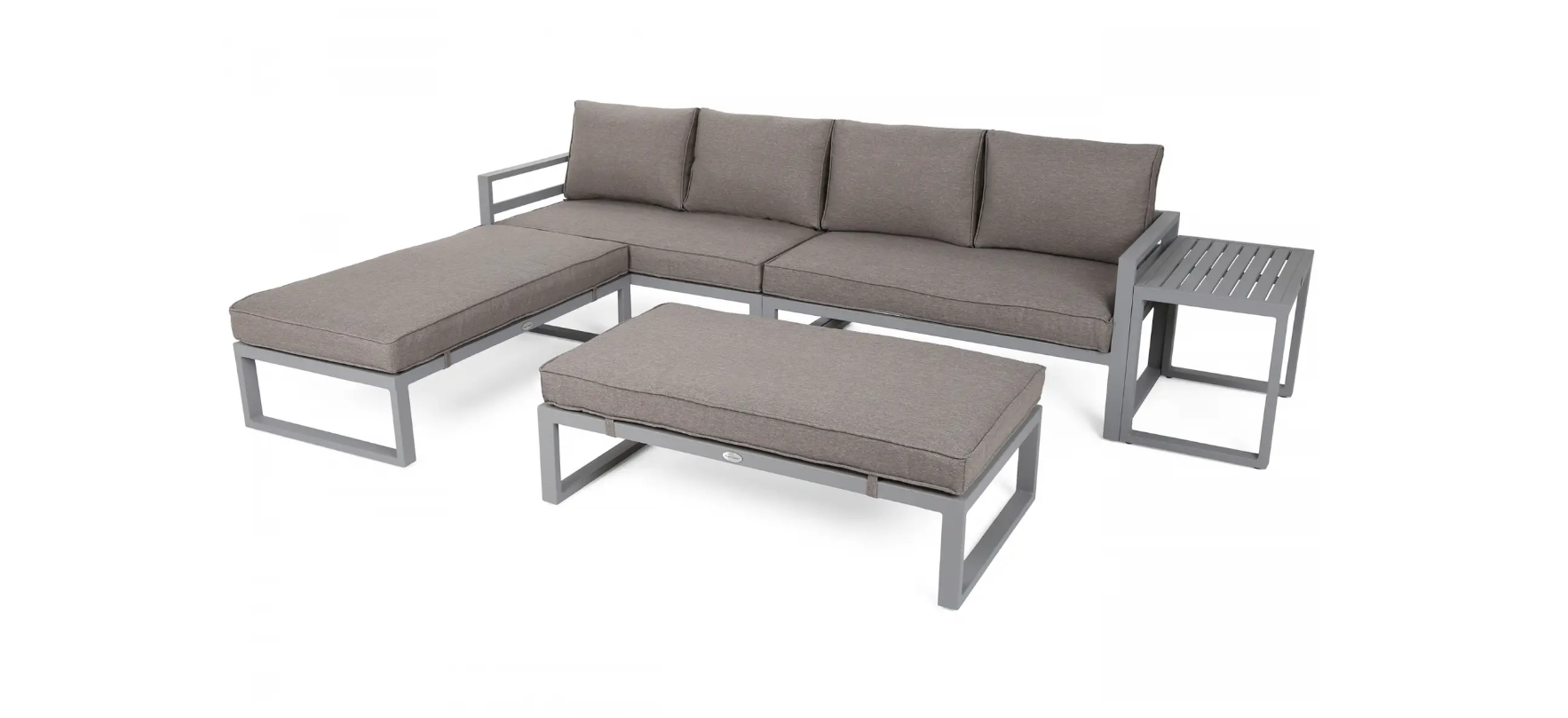 Алюминиевый садовый уголок Home Garden Mediolan Silver/Taupe