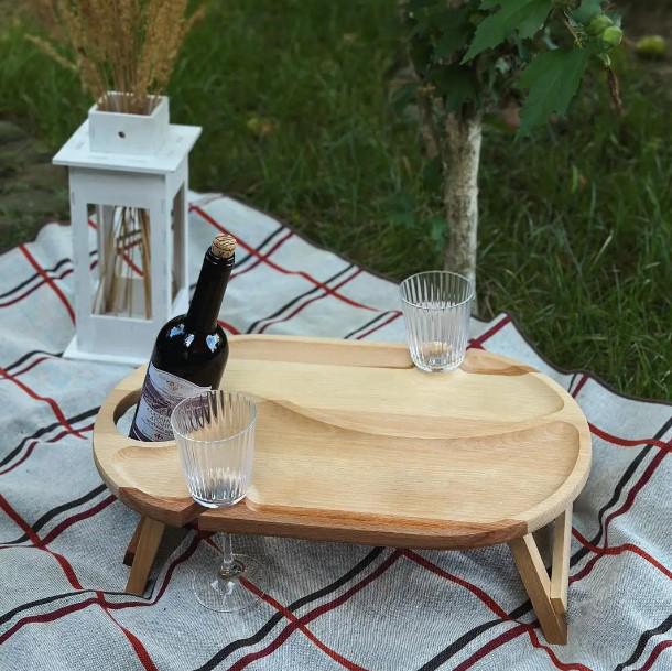 Столик винный 30х50х19 см Бежевый (002ст) - фото 3