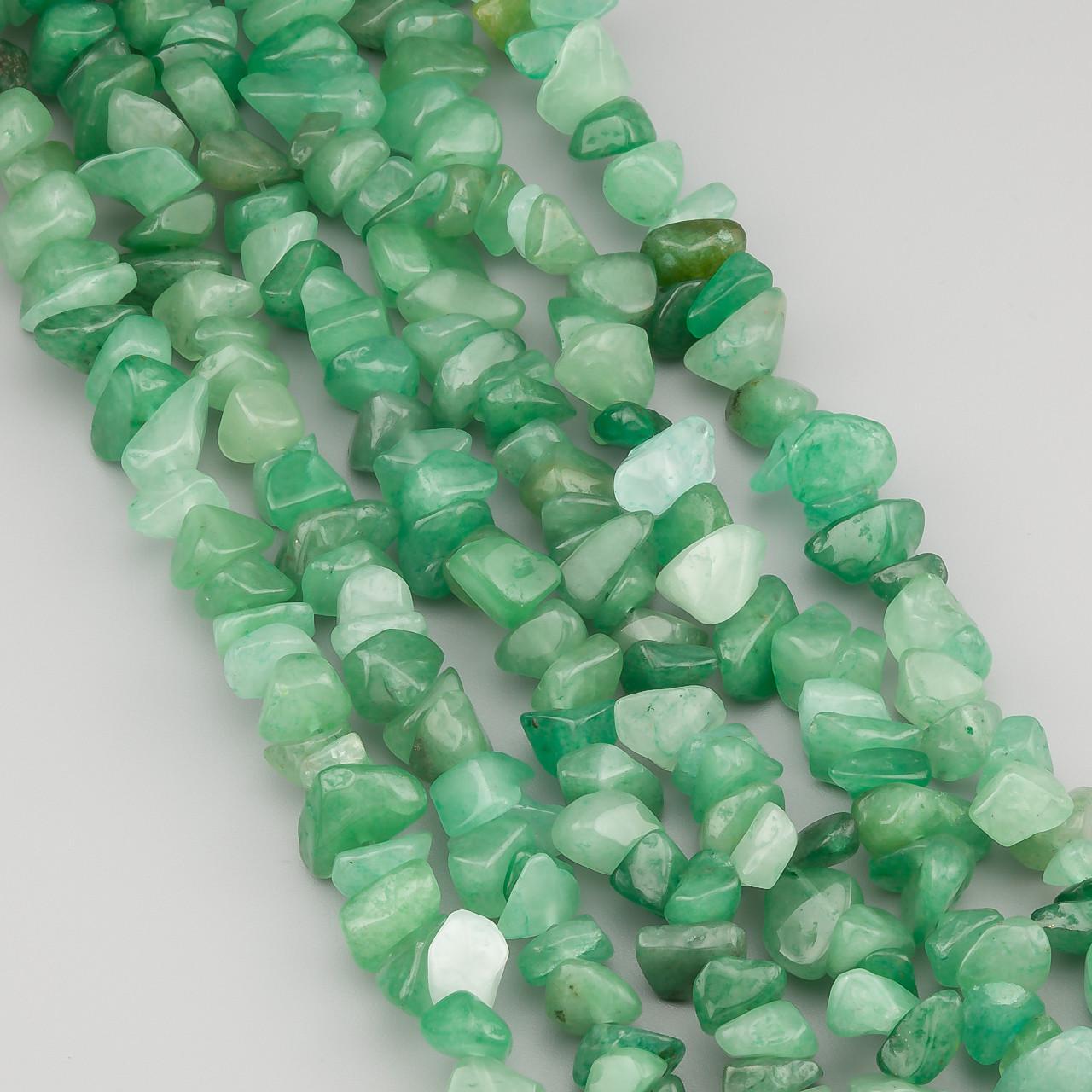 Нефрит сколы крошка из натурального камня 5-10 мм 80 см 1 шт. (НК8009с30)