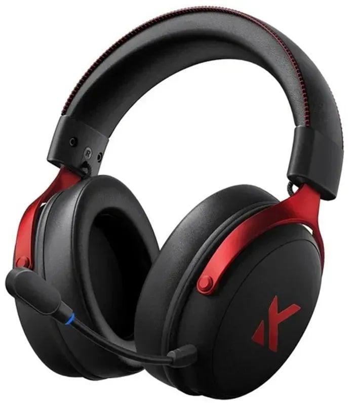 Наушники игровые беспроводные MChose V9 Pro 2.4G/Bluetooth/USB-C Черно-красный (657)