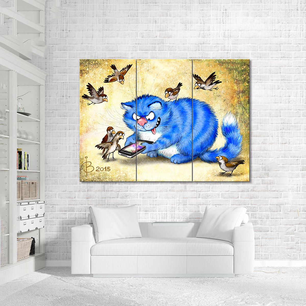 Модульная картина Игра в Энгри Бердс 3 модуля общий размер 70x105 см (_rinaz_20152234)