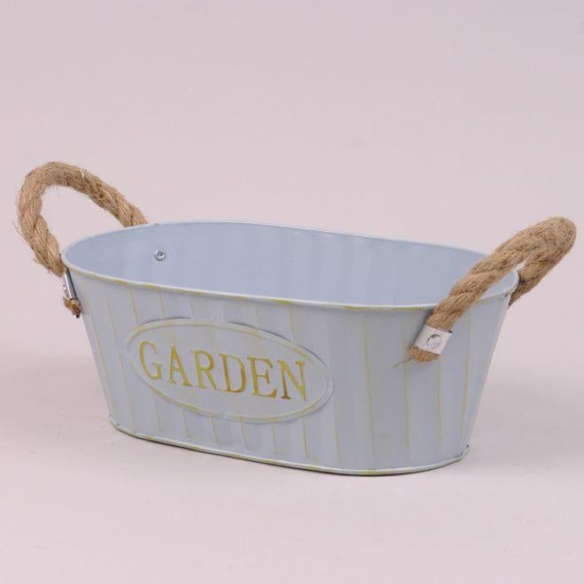 Кашпо металлическое Flora Garden 38757 Голубой ( DR013624)