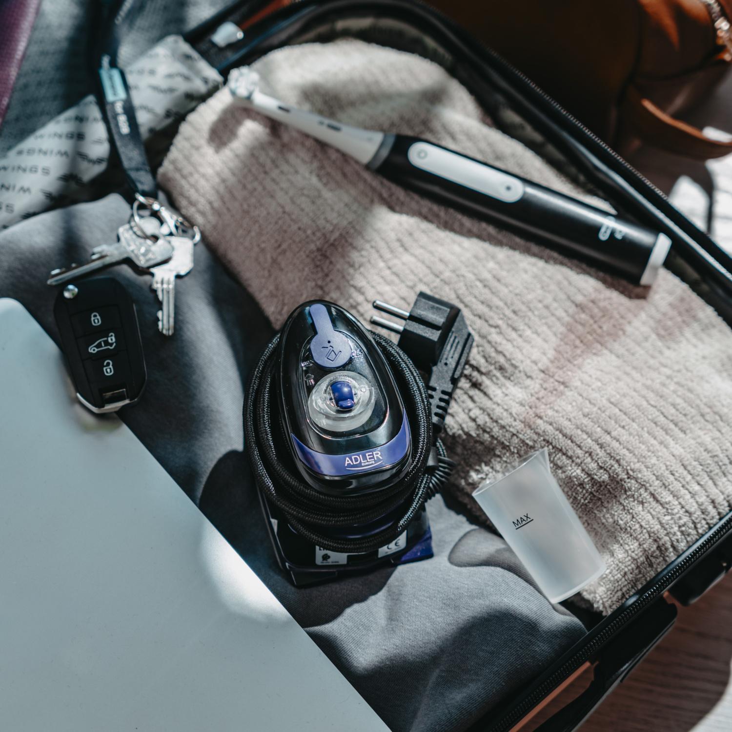 Утюг дорожный Adler AD 5049 с керамической подошвой 420 Вт Черный/Фиолетовый (30167611) - фото 10 Утюг дорожный Adler AD 5049 с керамической подошвой 420 Вт Черный/Фиолетовый (30167611) - фото 10