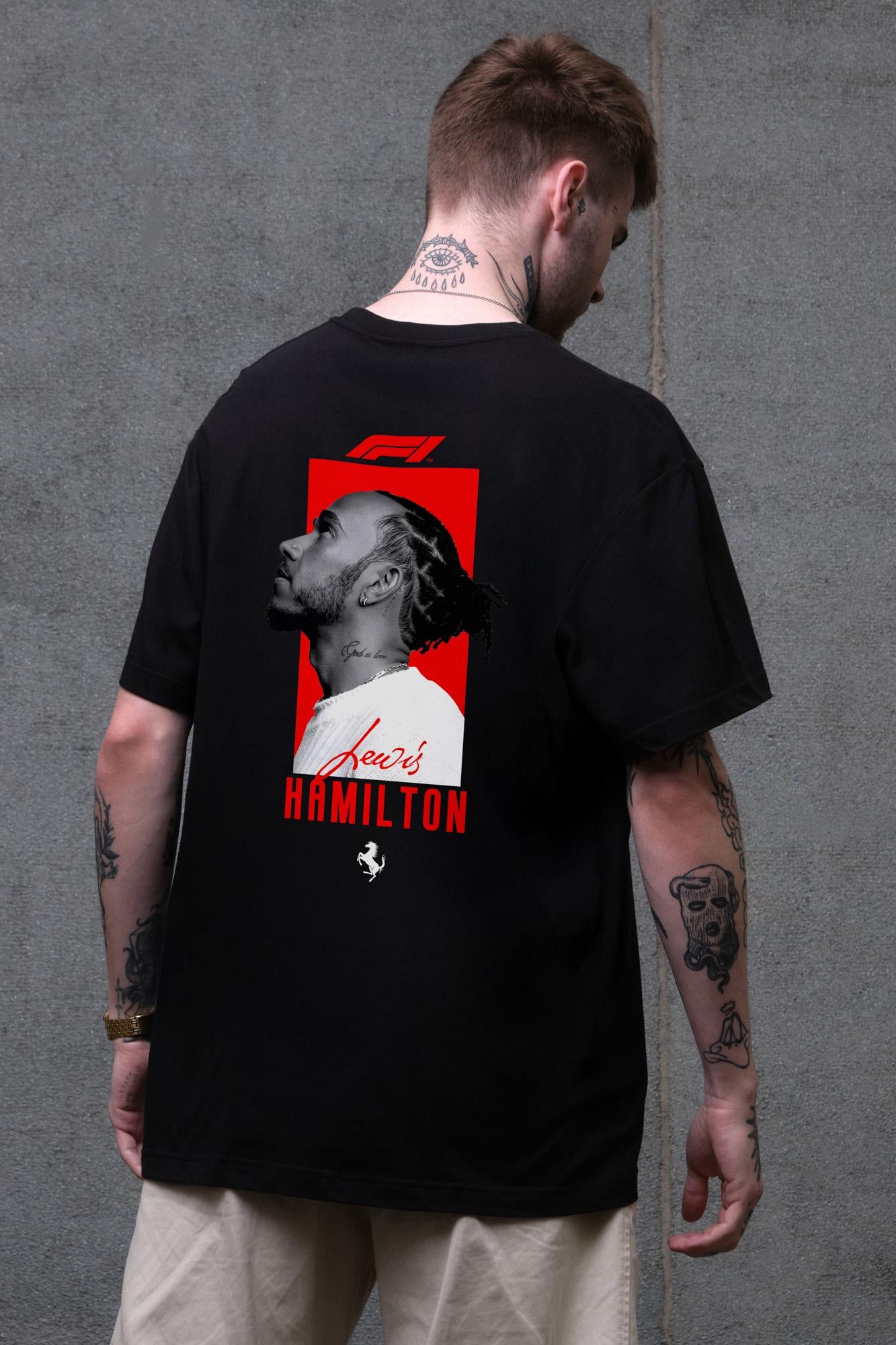 Футболка чоловіча Without з принтом Hamilton оверсайз S/M Black (S8049636)