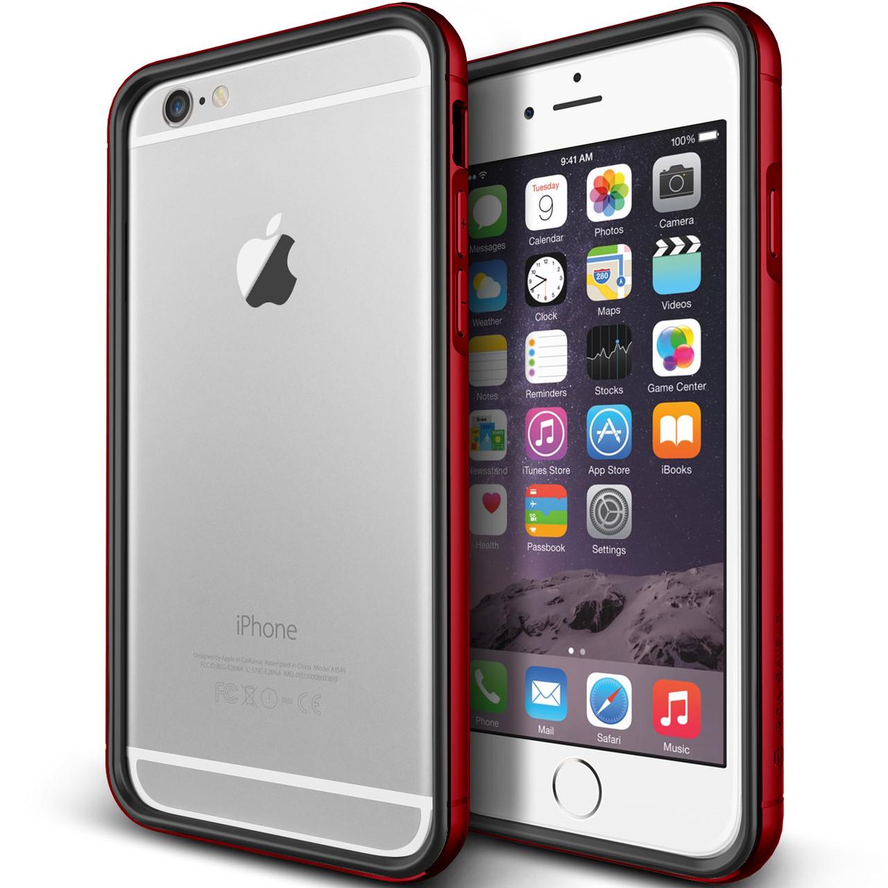 Чехол бампер Verus Iron Bumber Case for iPhone 6/6S, Black/Red