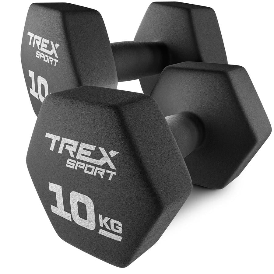 Гантели для фитнеса неопреновые TREX Sport TX-100VD 2x10 кг (5341) Гантели для фитнеса неопреновые TREX Sport TX-100VD 2x10 кг (5341)