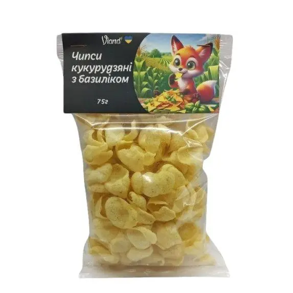 Чіпси кукурудзяні з базиліком Viand 75 г (2499550847)