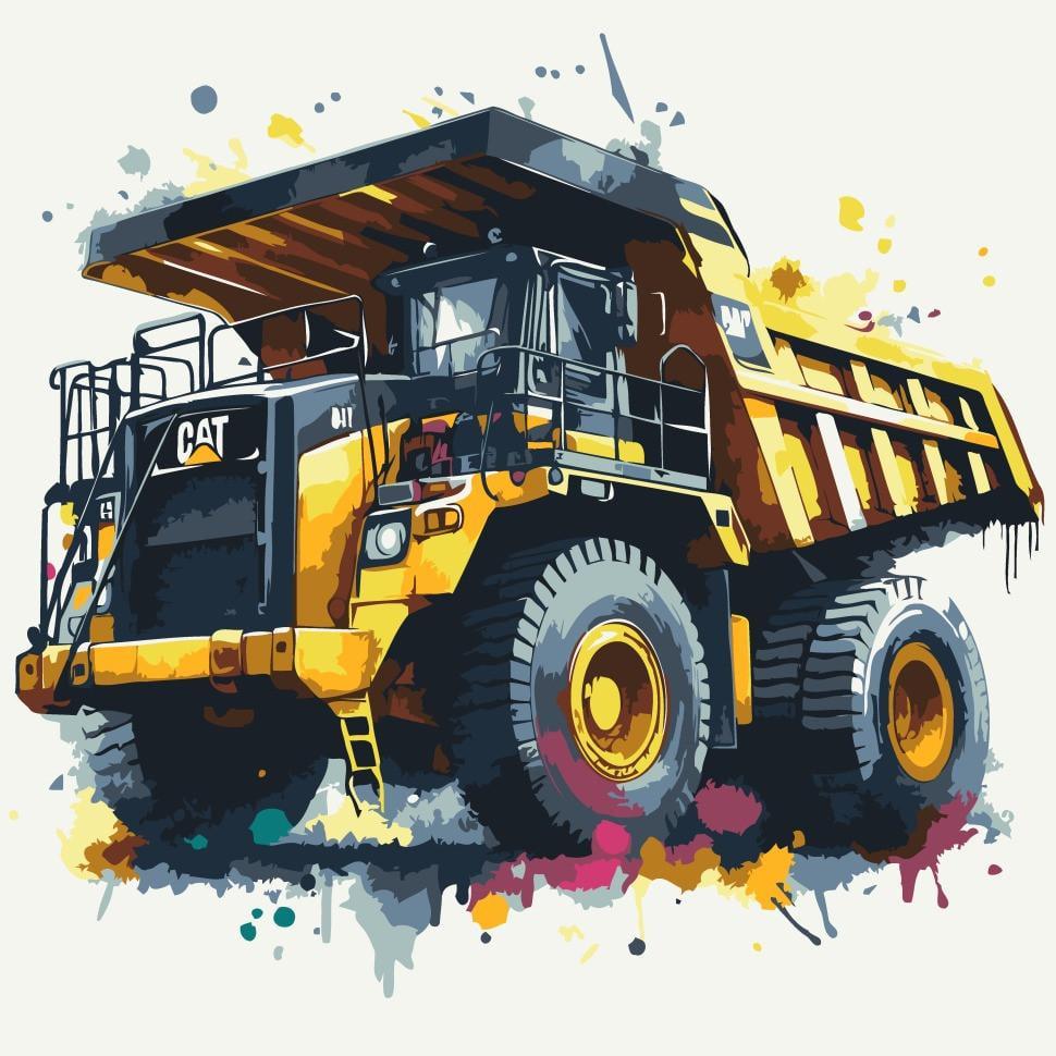 Картина по номерам ART CRAFT Яркий самосвал 40х40 см (12512-AC)