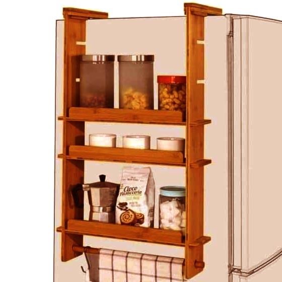 Полка на холодильник из дерева Берджет Охра (ПХО-001304)