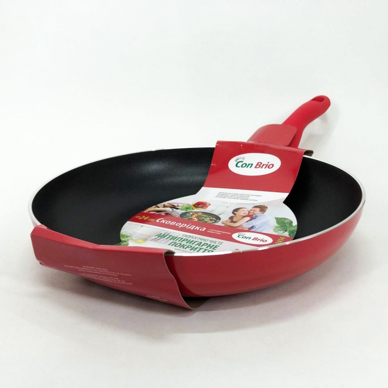 Сковорода Con Brio СВ-2414 антипригарна 24 см Red (tf5173) - фото 10