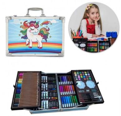 Набор для творчества UTM Единорог в алюминиевом чемодане 145 пр. Голубой - фото 2