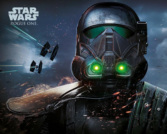 Постер плакат Star Wars Rogue One Death Trooper Glow 40x50 см