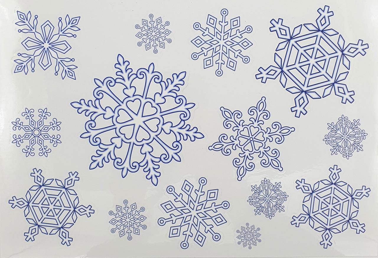 Набір новорічних наклейок Melinera 4в1 4 аркуша 22,5х33 см (1254624061) - фото 5