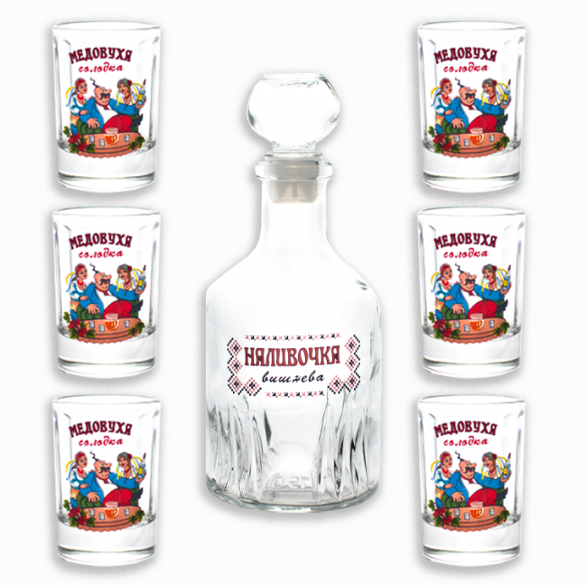 Подарунковий набір для чоловіків Графін 0,5 л/чарки 6 шт. Подарунковий набір для чоловіків Графін 0,5 л/чарки 6 шт.