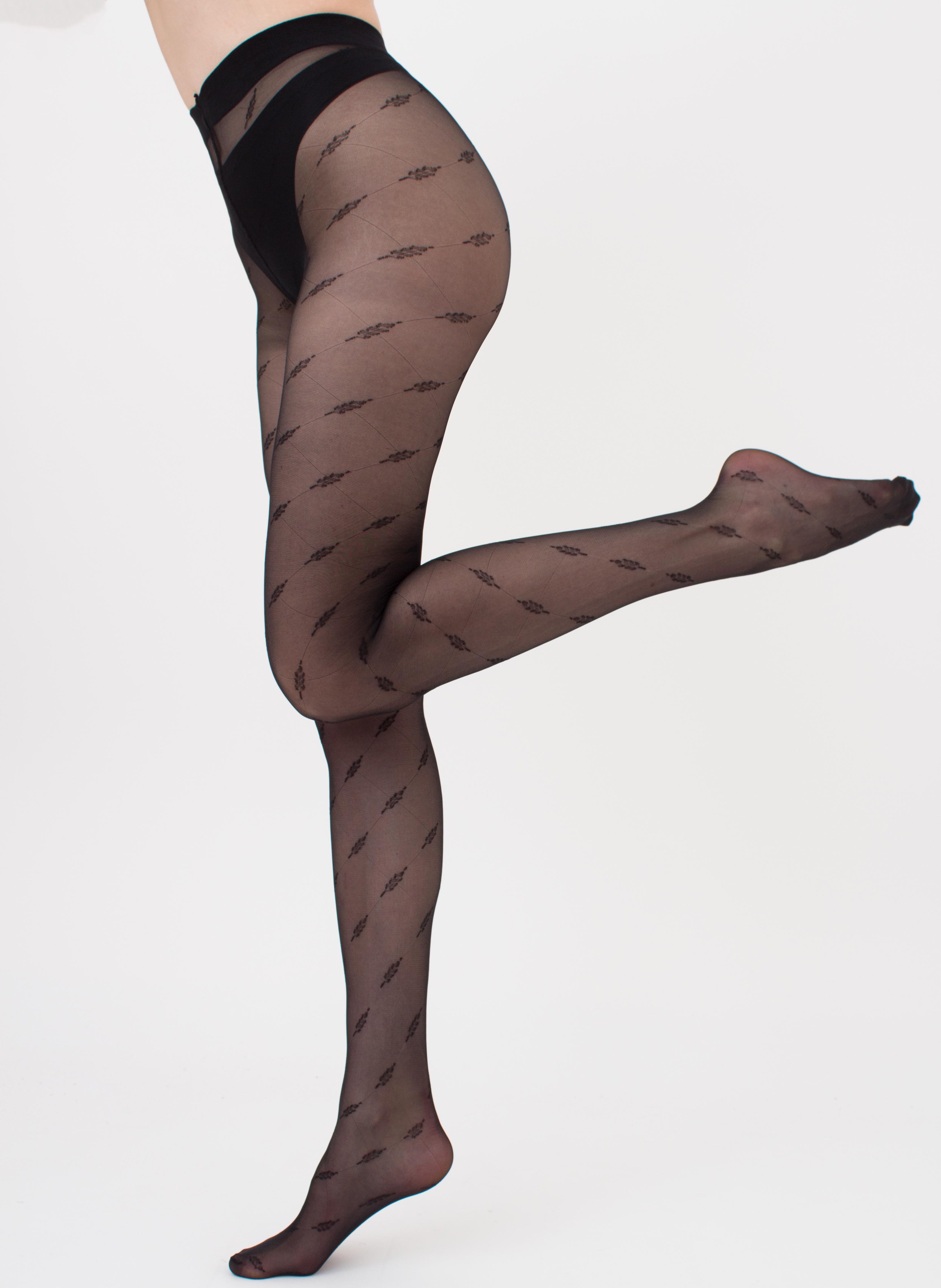 Колготки жіночі Giulia AFINA 40 з геометричним малюнком р. 4 Black (4823116922143) - фото 2 Колготки жіночі Giulia AFINA 40 з геометричним малюнком р. 4 Black (4823116922143) - фото 2