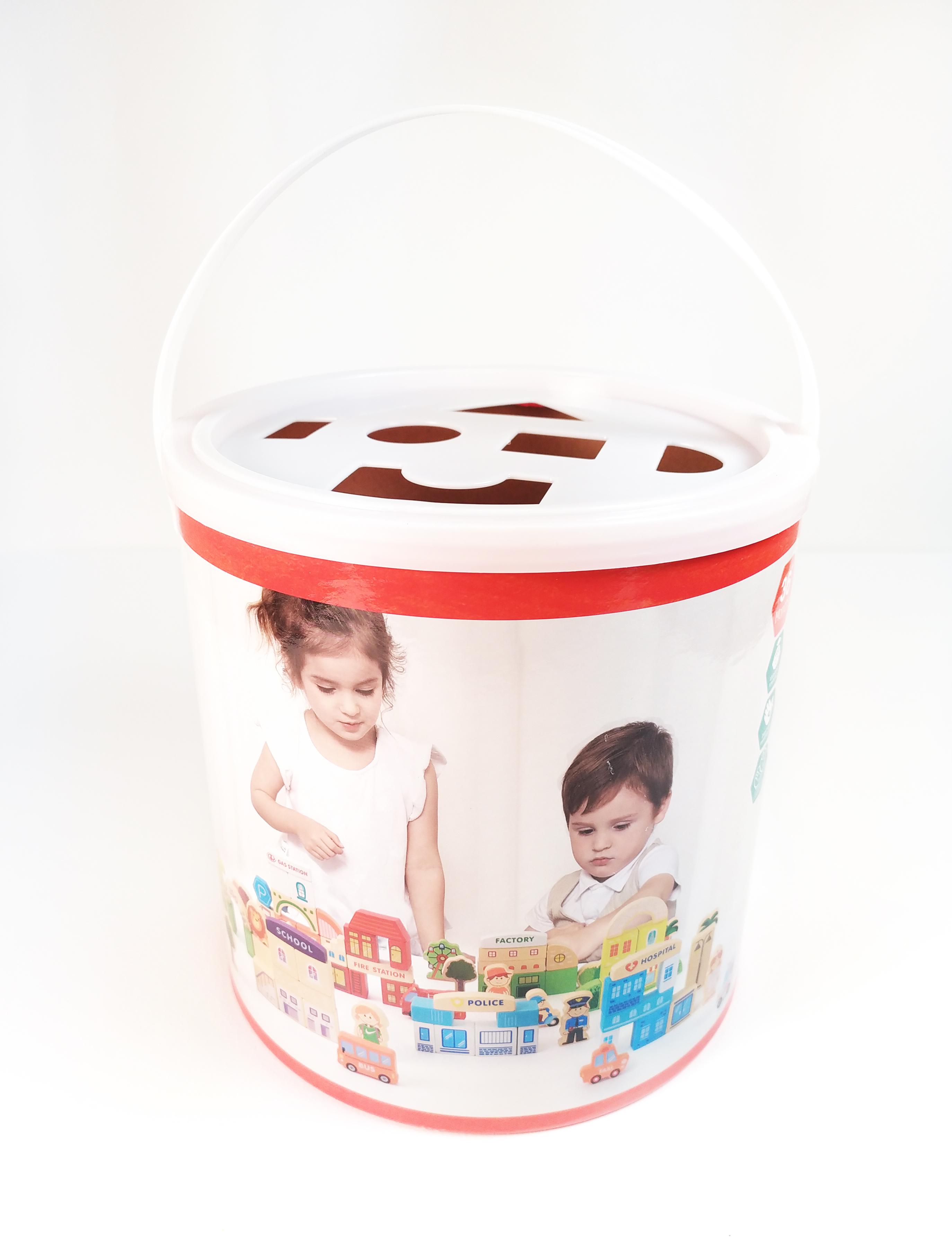 Деревянная развивающая игрушка город 120 пр. - фото 14