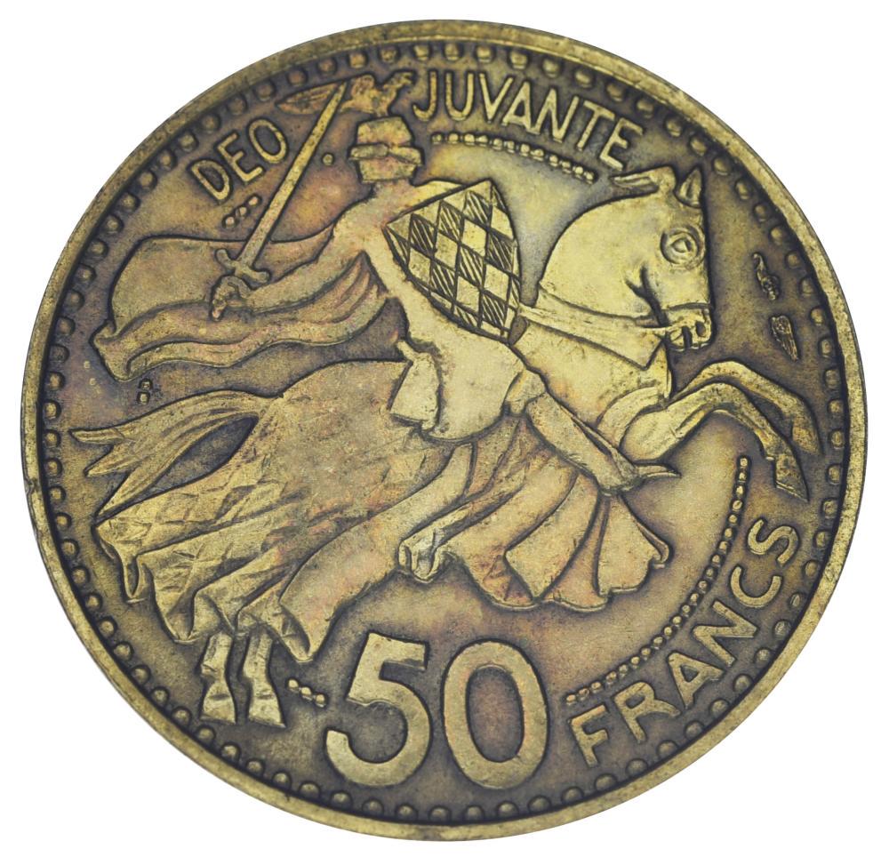 Коллекционная монета Монако 50 франков 1950 F-VF (М19545)
