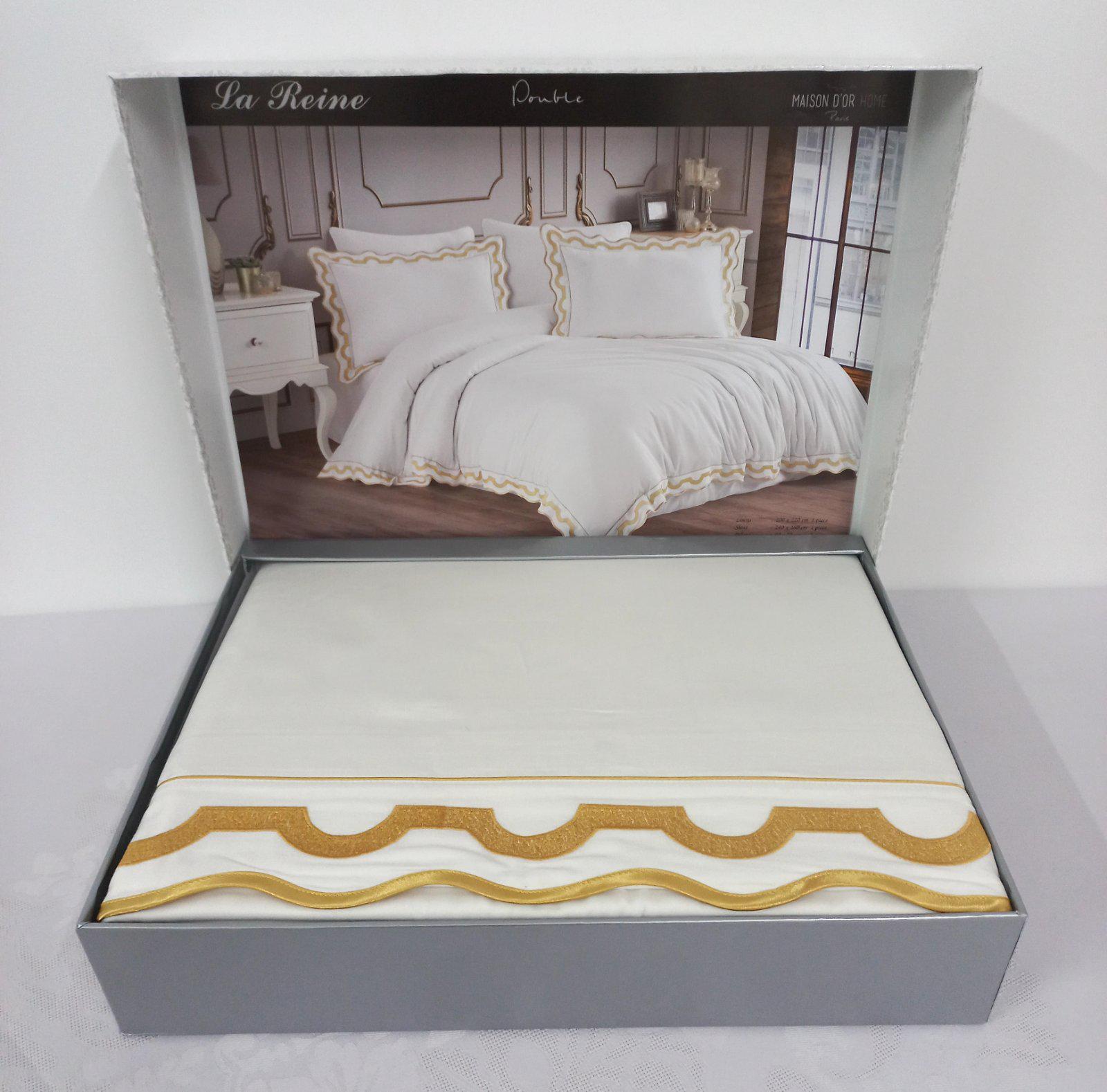 Постельное белье Maison D'or сатин страйп 200х220 см La Reine Yellow (CN12957)