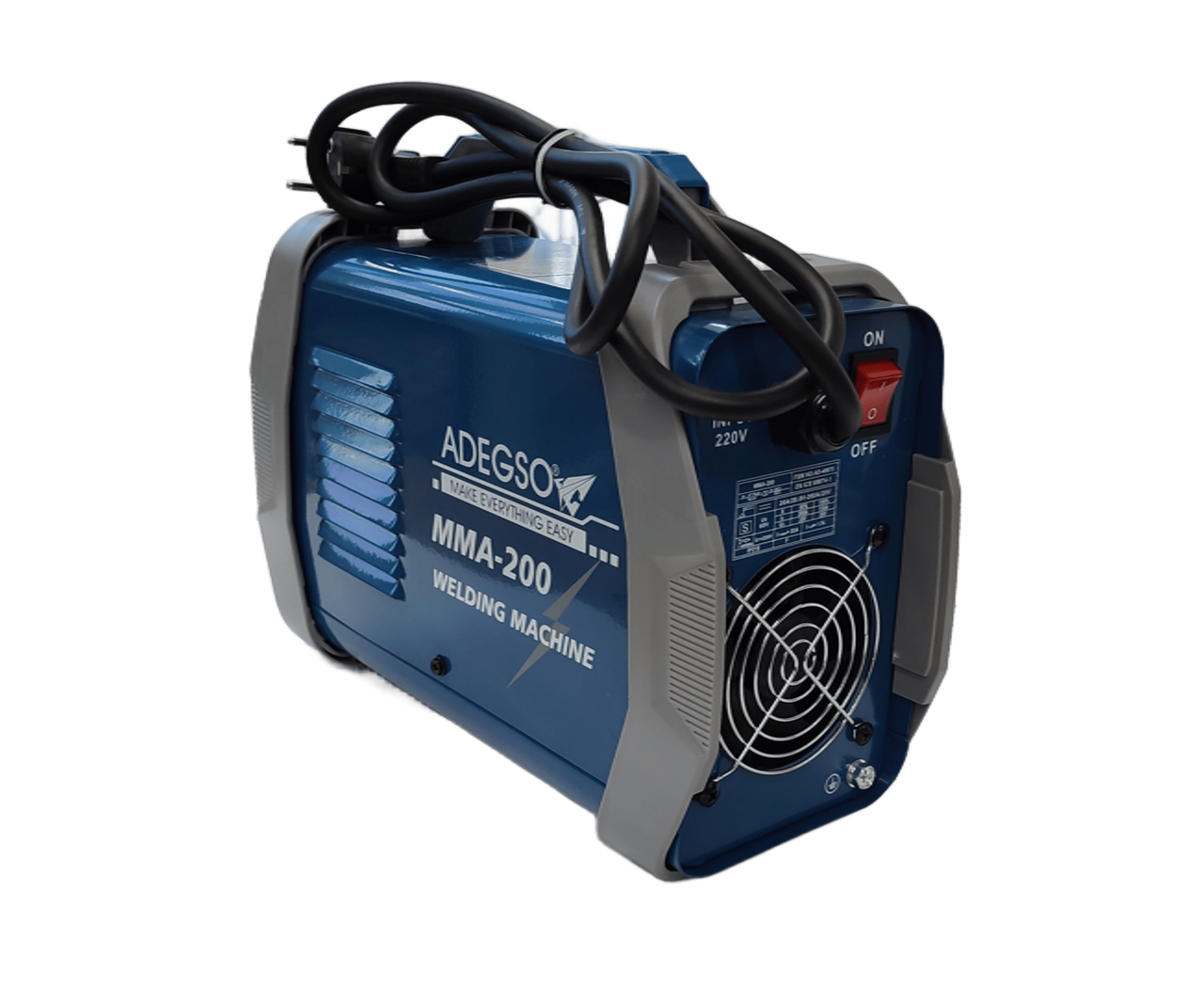 Інвертор зварювальний ADEGSO AD-40075 200 А 1.6-5.0 мм (29739393) - фото 7 Інвертор зварювальний ADEGSO AD-40075 200 А 1.6-5.0 мм (29739393) - фото 7