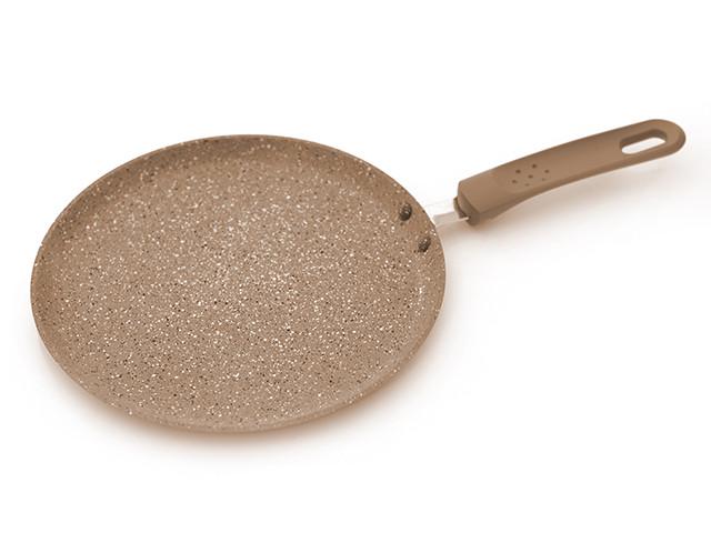 Сковорідка Fissman для млинців Latte 24х2 см алюмінієва з кам'яним антипригарним покриттям Бежевий (AL-4954.24)