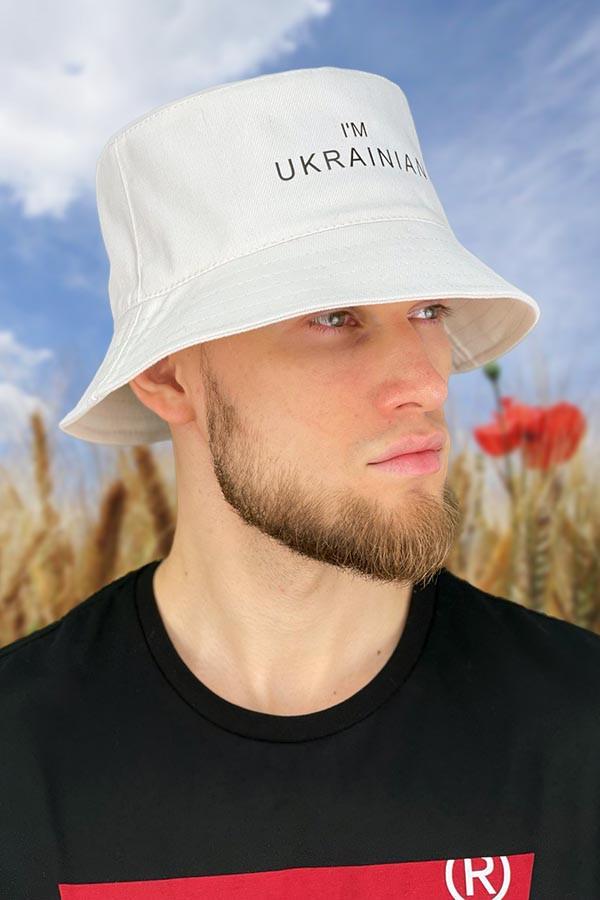 Панама молодежная Braxton I`m Ukrainian унисекс Белый (1451)