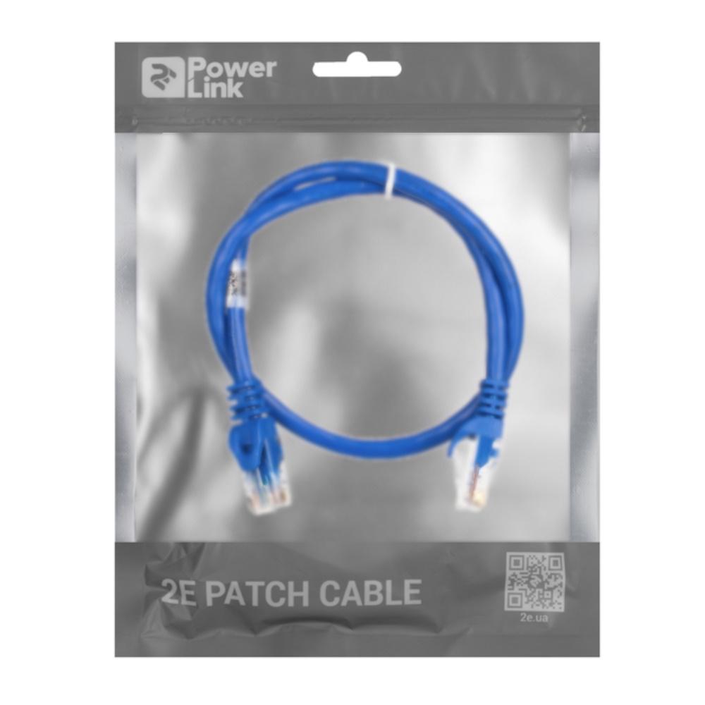 Патч-корд 2E Cat 6 UTP RJ45 26AWG 7/0,16 Cu PVC 0,2 м Blue (2E-PC6COP-020BL) - фото 3