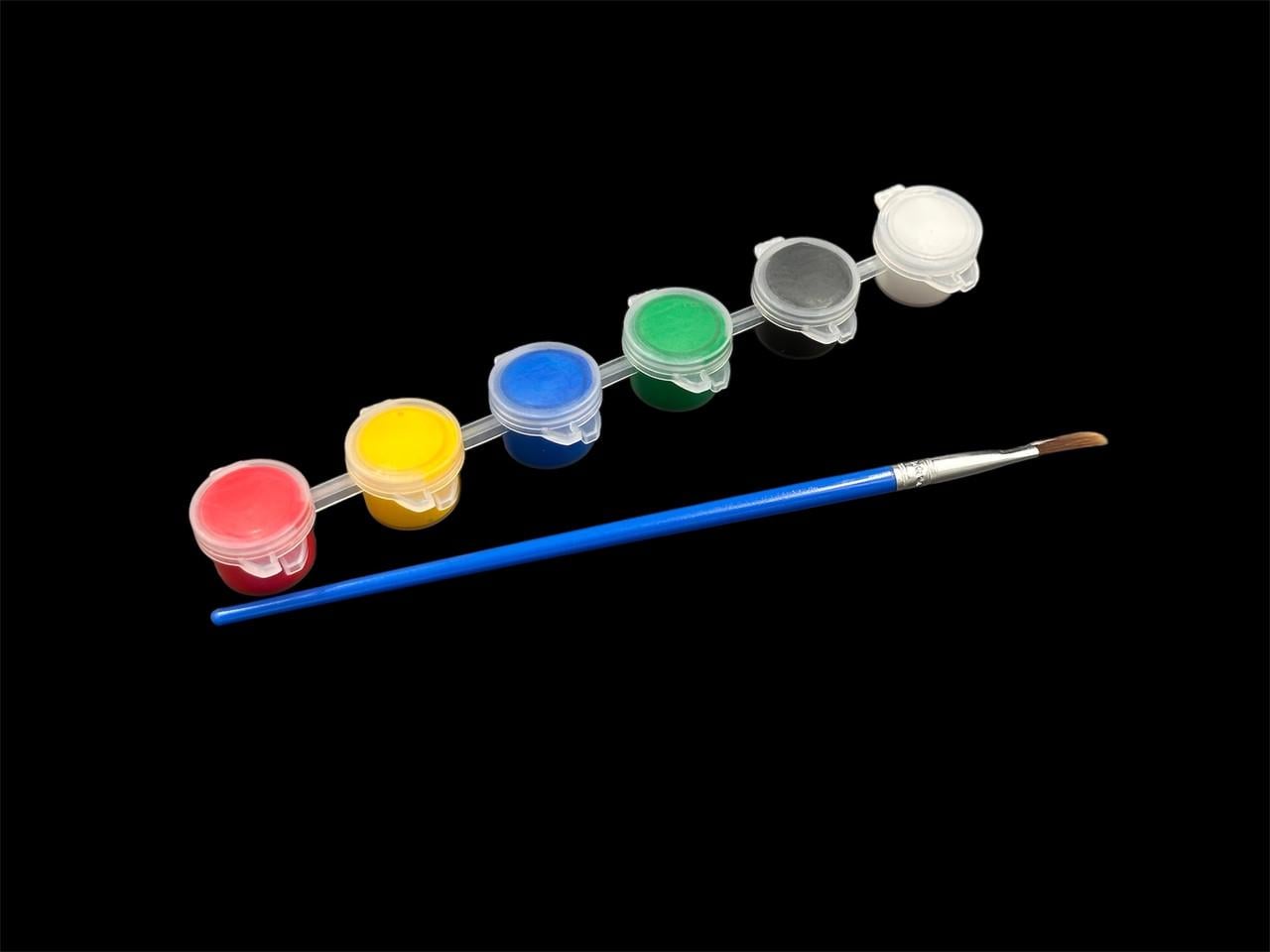 Акриловые краски с кисточкой для рисования и творчества 6 цветов Разноцветный (SK-3215) Акриловые краски с кисточкой для рисования и творчества 6 цветов Разноцветный (SK-3215)