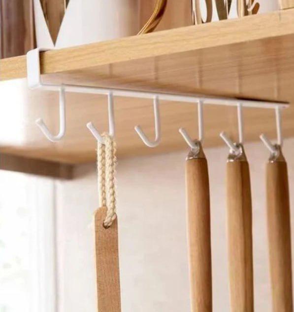 Вешалка для полки TreckTryd на 6 крючков Белый (30365146) - фото 2