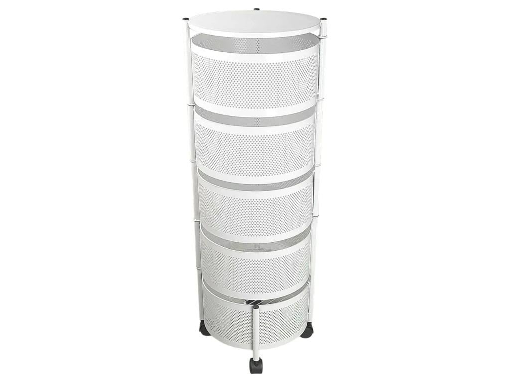 Етажерка на колесах Sphere 5-ярусна 33х33х89 см Білий (R93517-W) Етажерка на колесах Sphere 5-ярусна 33х33х89 см Білий (R93517-W)