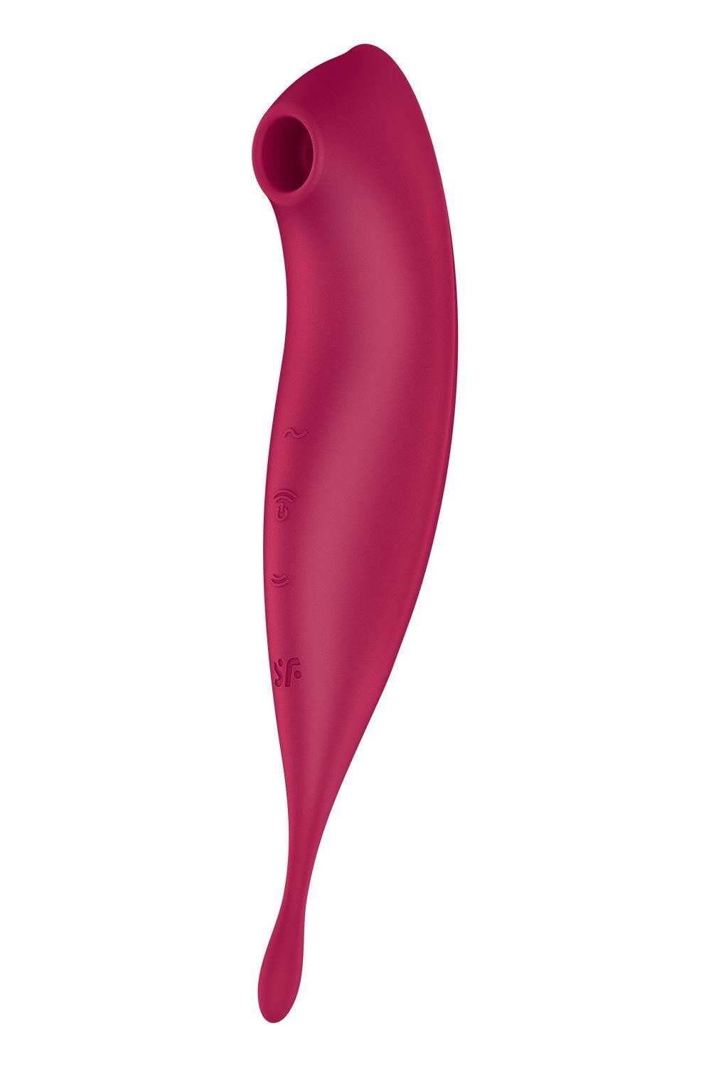 Смарт-вибратор для клитора с вакуумной стимуляцией Satisfyer Twirling Pro+ Dark Red