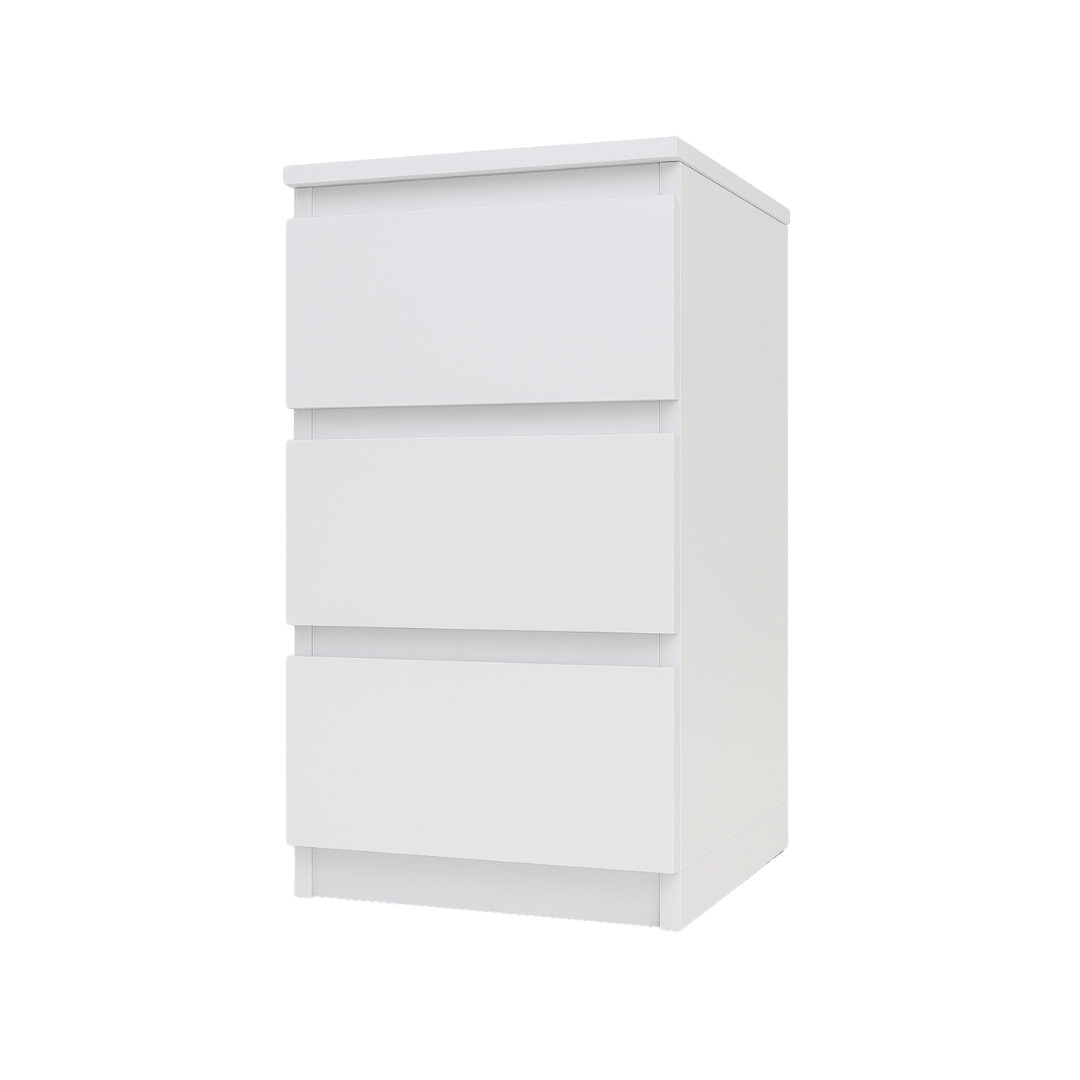 Комод MEBEX на 3 шухляди 50х40х77,4 см Білий (VM3B500WH) - фото 2 Комод MEBEX на 3 шухляди 50х40х77,4 см Білий (VM3B500WH) - фото 2