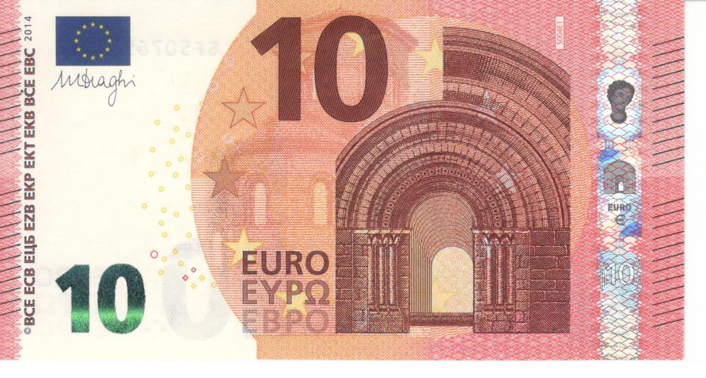 Коллекционная банкнота Италия 10 евро 2014 SF S004 UNC (Б06769)