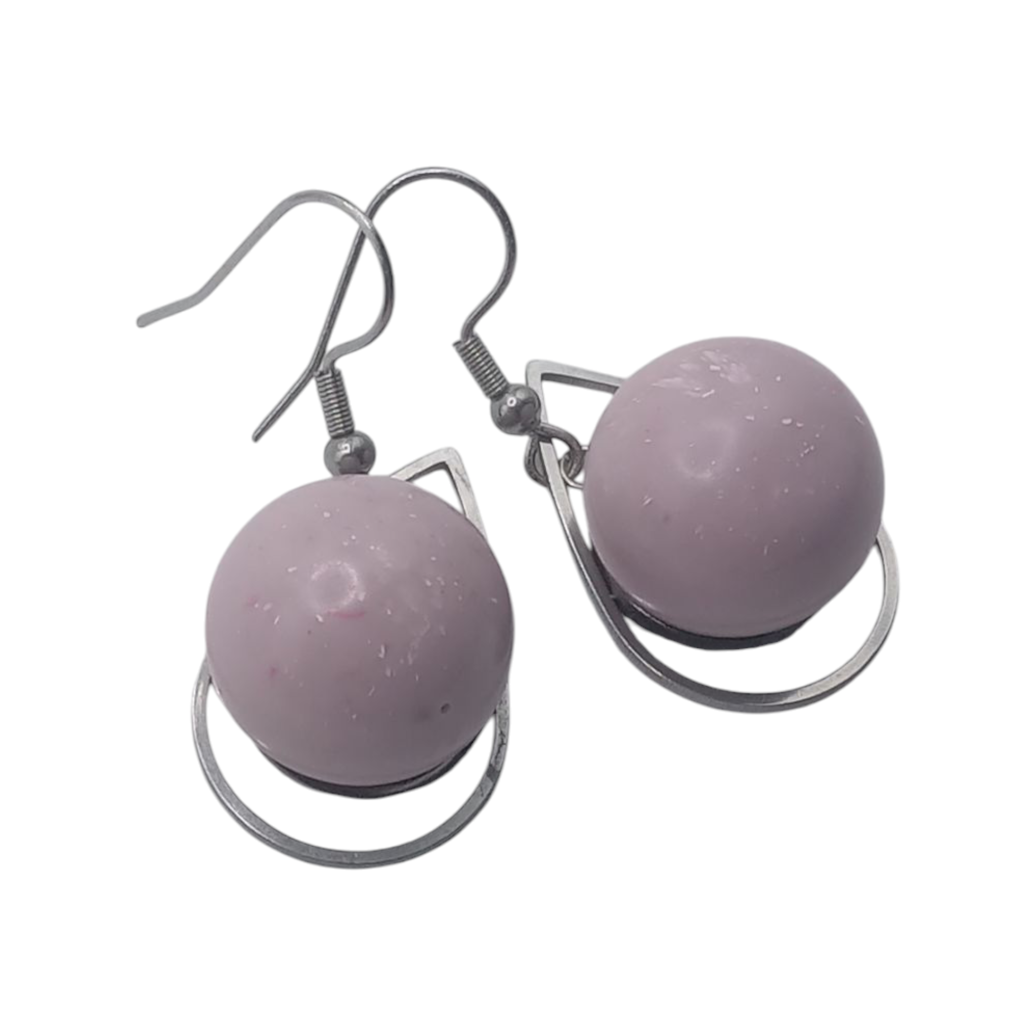 Серьги капля ручной работы Нежно-сиреневый (25249485)