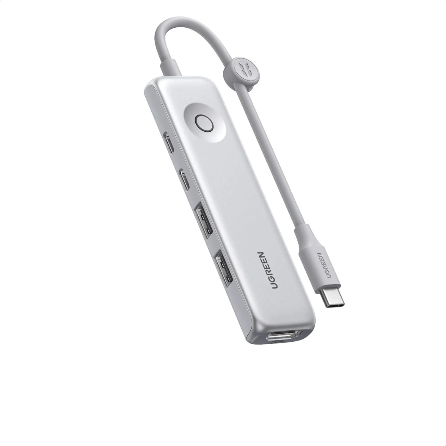 Концентратор UGREEN U601 USB 3.2 Gen2 передача данных 10 Гбит/с ype-C/HDMI 4K/порты USB 2.0 PD100 Вт 5в1 Grey (95189)