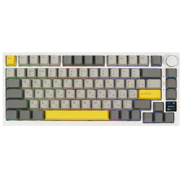 Клавиатура Epomaker AK820 Pro 75% Flying Fish Switch Hot-Swap RGB UA White (AK820-PRO-W-FF)