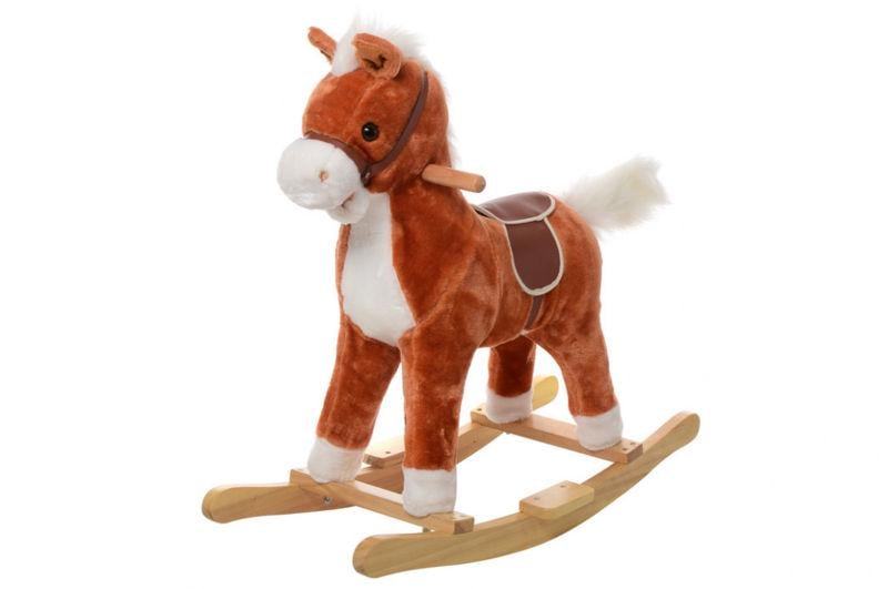 Каталка A-Toys Лошадка озвученный Коричневый/Белый (МР 0080)