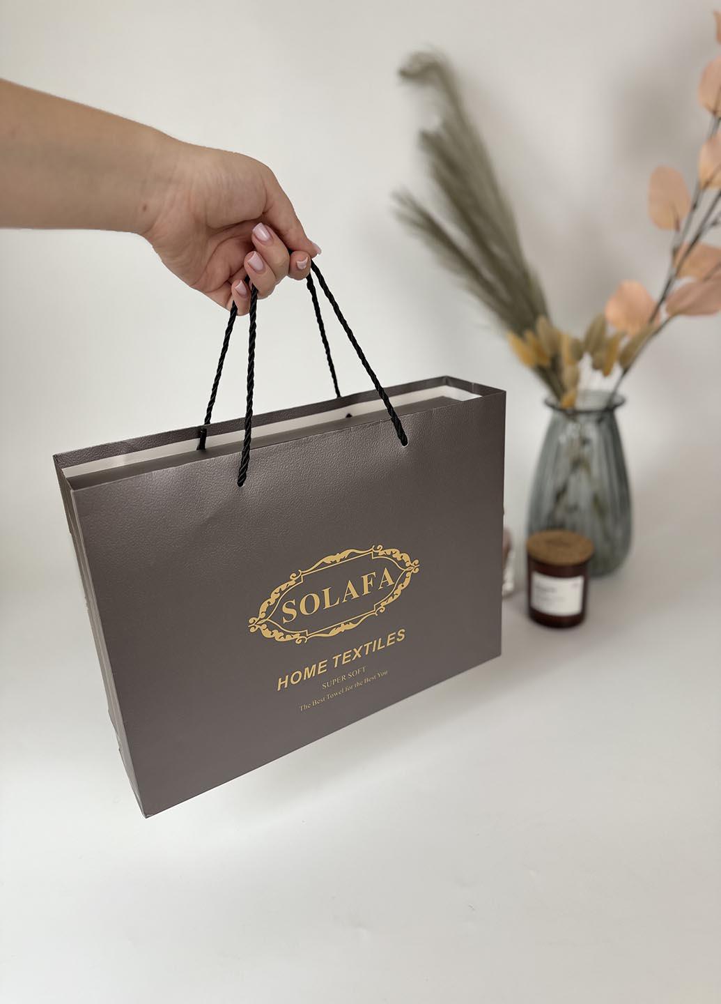 Подарочный набор полотенец из микрофибры Бежевый (53-1) - фото 6