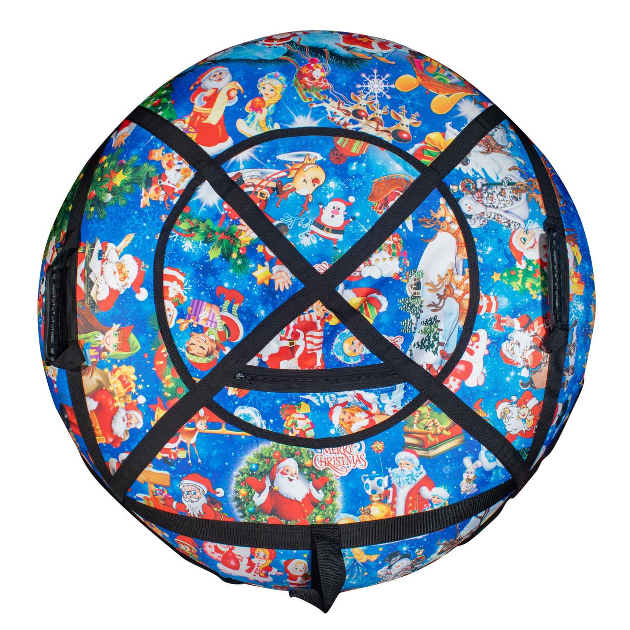 Тюбінг для катання на снігу Новий Рік 100 см (iz16099) - фото 4 Тюбінг для катання на снігу Новий Рік 100 см (iz16099) - фото 4