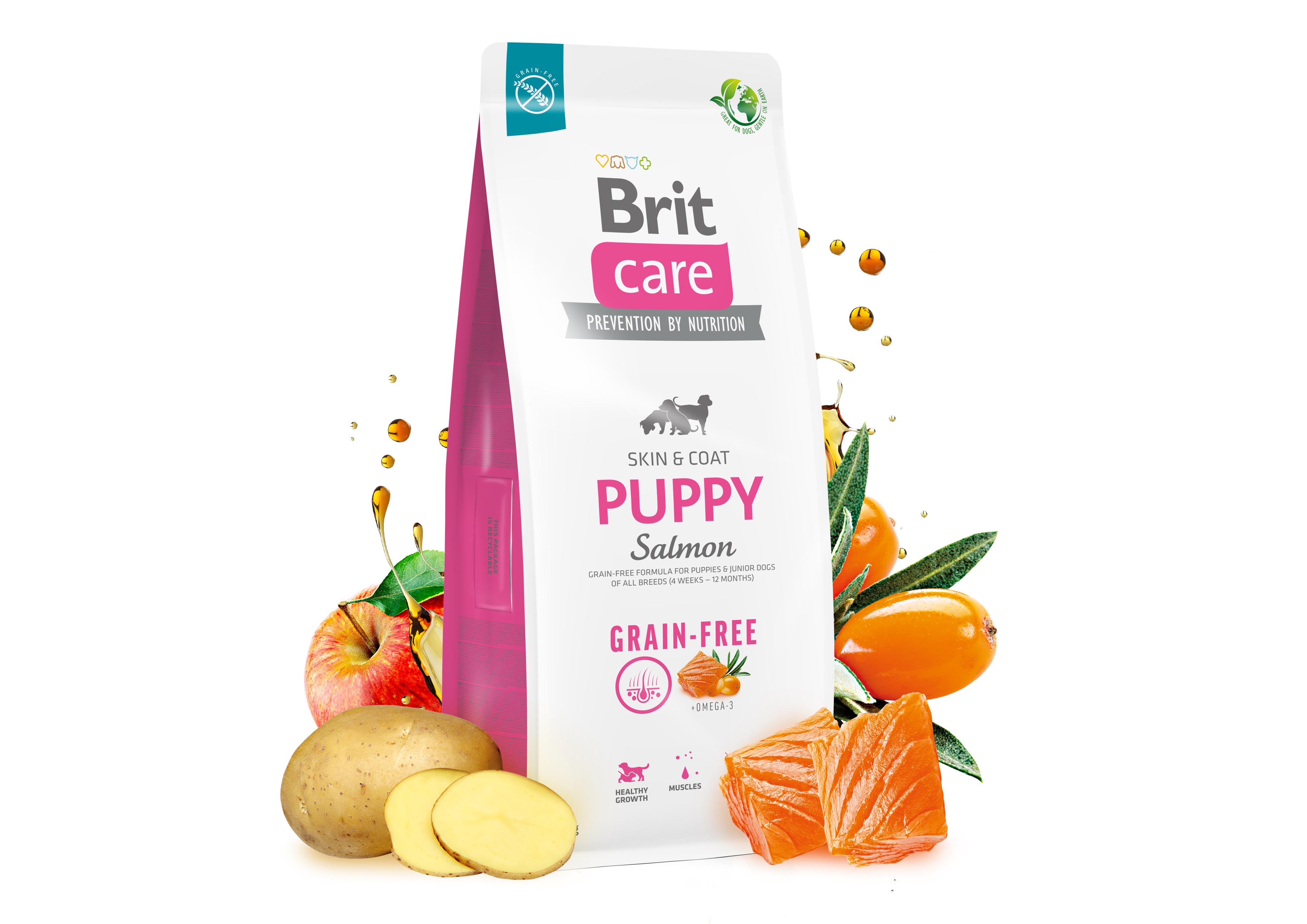 Корм для щенков Brit Care Dog Grain-free Puppy беззерновой с лососем 12 кг (172195) - фото 2