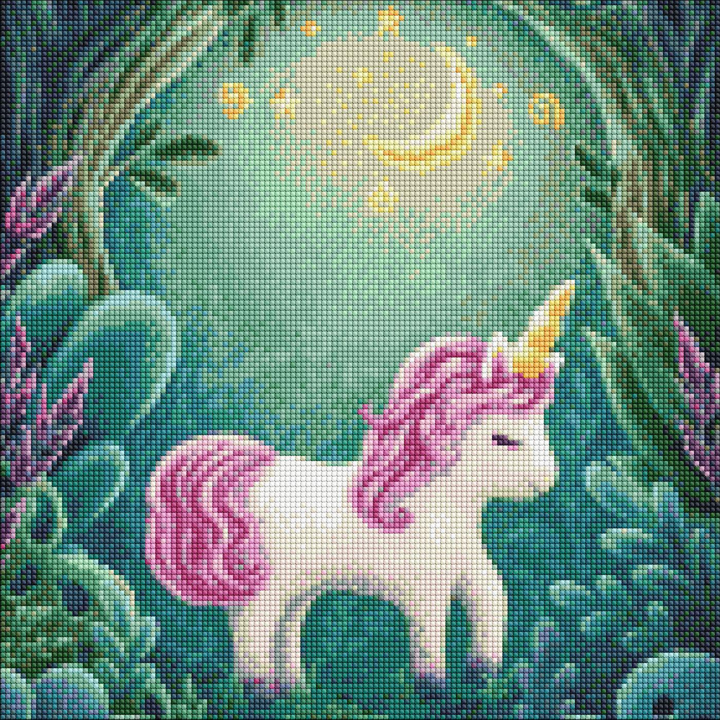Алмазная мозаика Идейка Удивительный единорог 40x40 см (AMO7458)