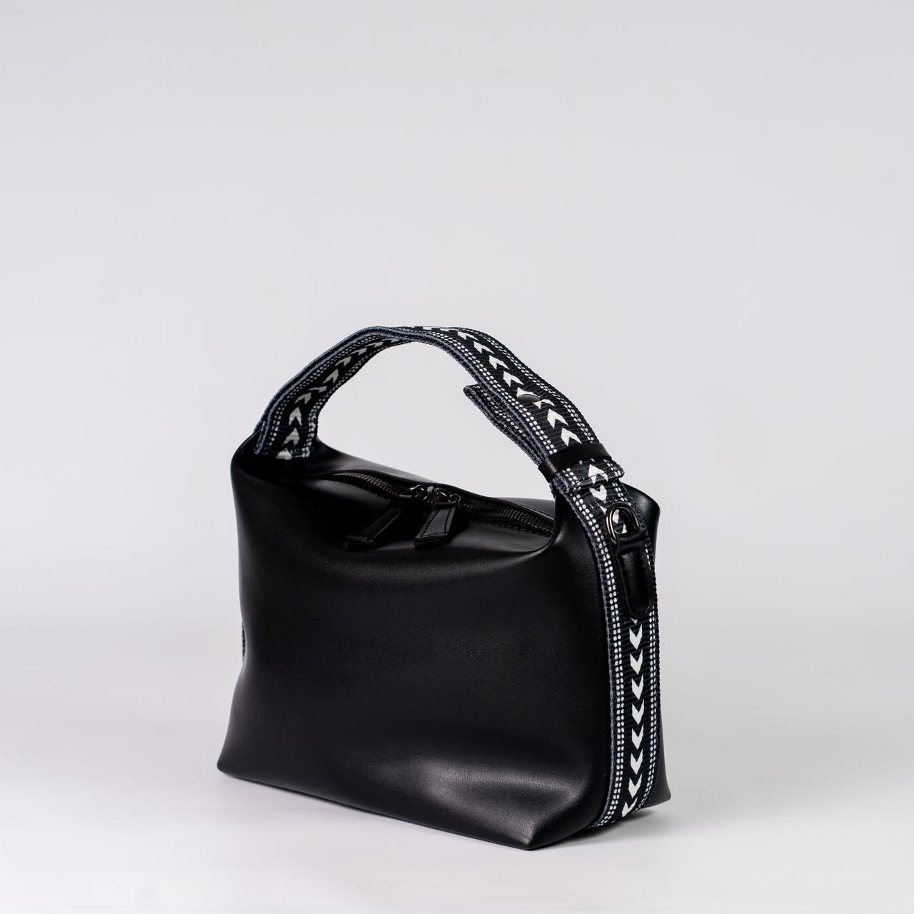 Сумка женская почтальон с длинным ремешком KVITUCHA № 53-24 Черный - фото 2