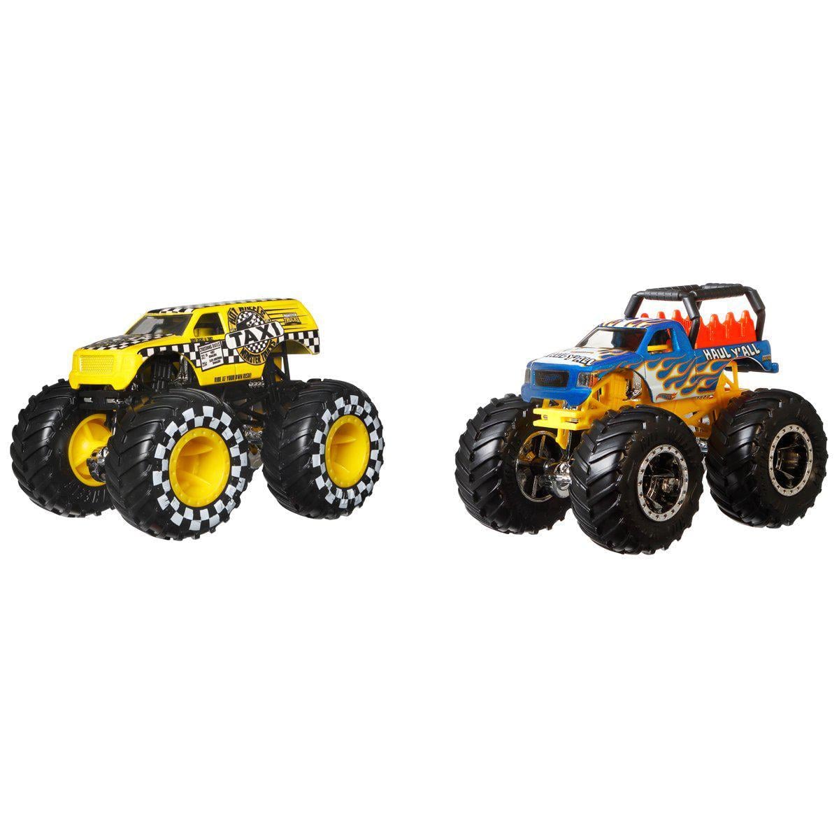Набор машинок Hot Wheels Monster Trucks Demolition Doubles Haul Ya’ll vs HW MT Taxi 2 Pack (50FJRMF)