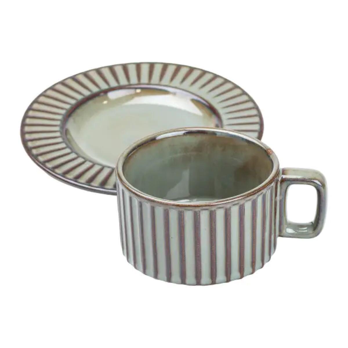 Чашка із блюдцем Lighthouse 250 мл Графітовий (LG-20132) (113960) - фото 2 Чашка із блюдцем Lighthouse 250 мл Графітовий (LG-20132) (113960) - фото 2