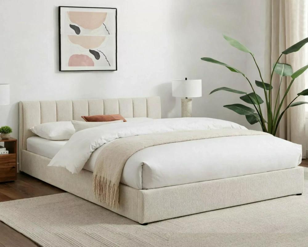 Кровать двухспальная мягкая Signal Montreal Raven 160х200 см Бежевый