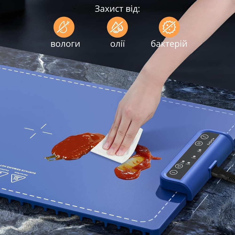 Килимок на кухню для підігріву і розморожування їжі силіконовий (SW25) - фото 3 Килимок на кухню для підігріву і розморожування їжі силіконовий (SW25) - фото 3