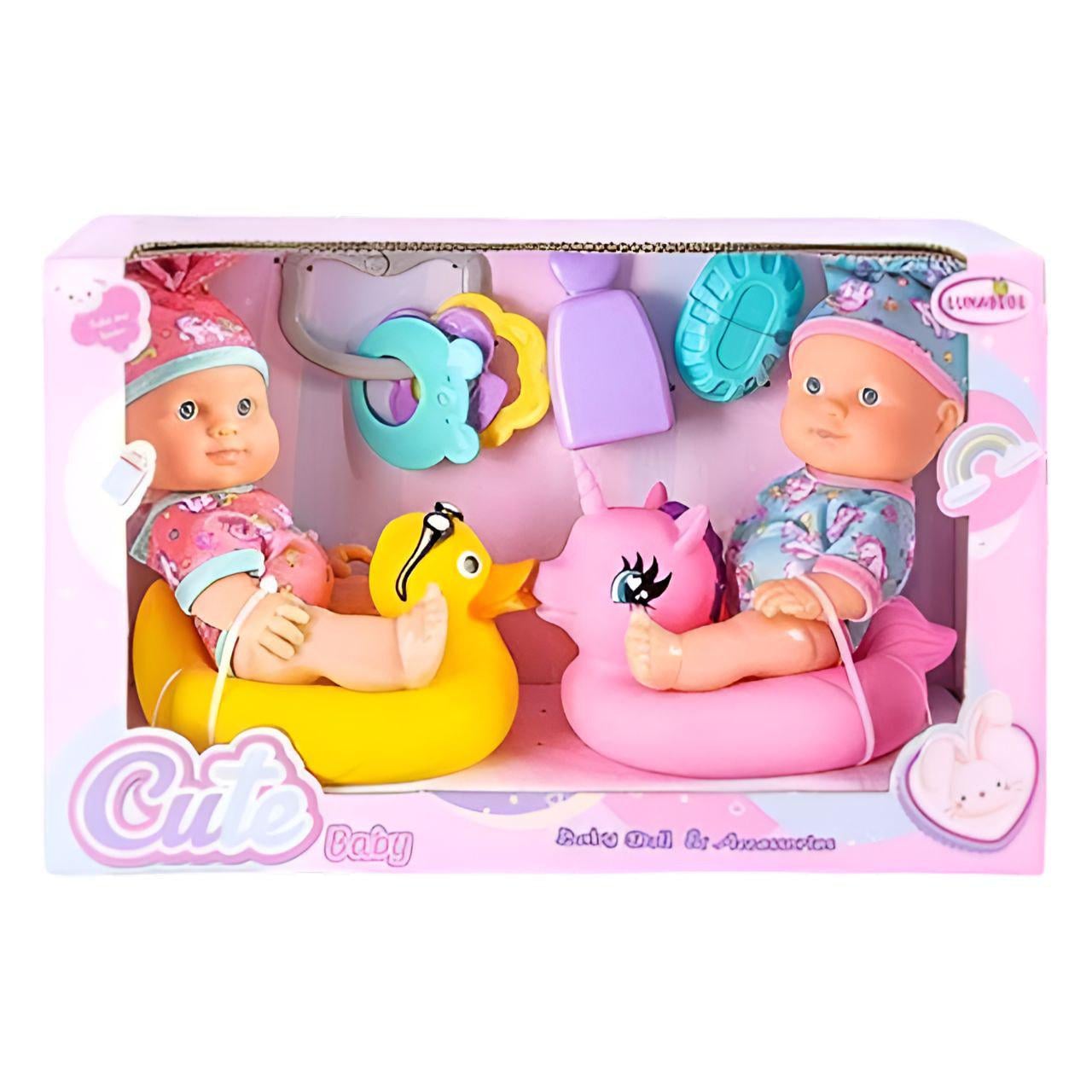 Игровой набор HX 627-3 2 пупса с аксессуарами для купания (28796385)