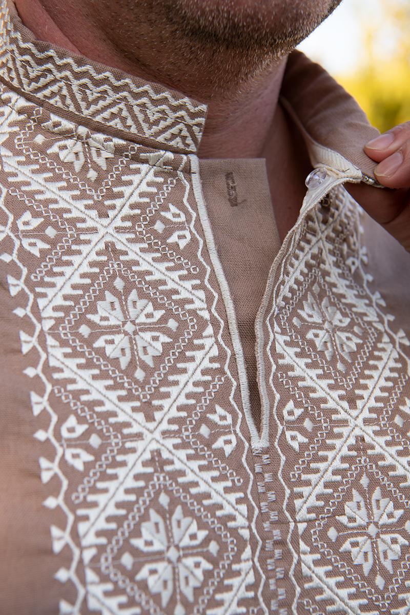 Вышиванка мужская натуральный лен 5XL (2426571359) - фото 6 Вышиванка мужская натуральный лен 5XL (2426571359) - фото 6